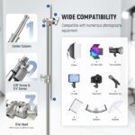 NEEWER SC17220IN Stainless Steel Heavy Duty C Stand with Boom Arm