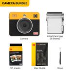 KODAK Mini Shot 3 Retro C300R Instant Camera and Printer - Yellow