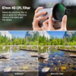 NEEWER FL-41 67mm CPL Filter for Cell Phone Camera Lens